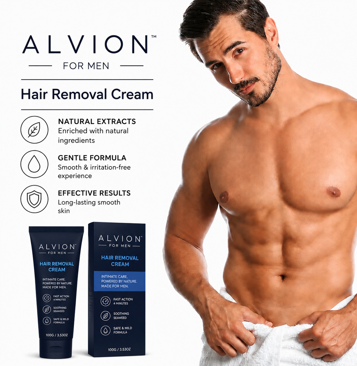 ALVION Mens Hair Removal Cream